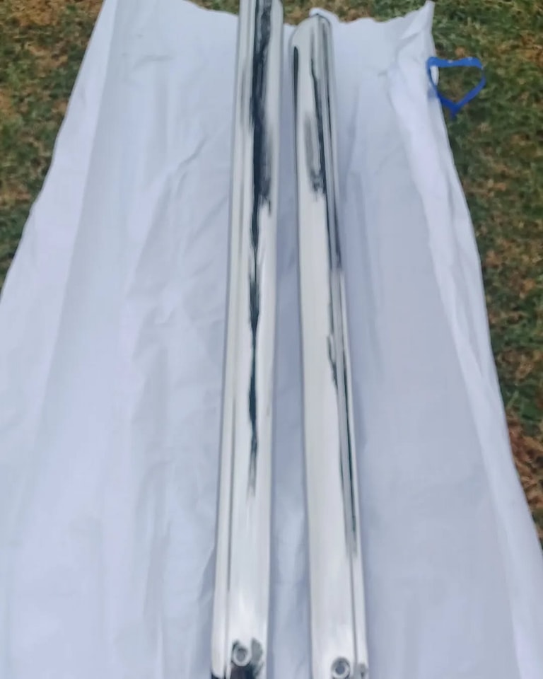 1946-1948 Chevy Fleetline Rocker Moldings Polished & Ready to Mount - Image 2