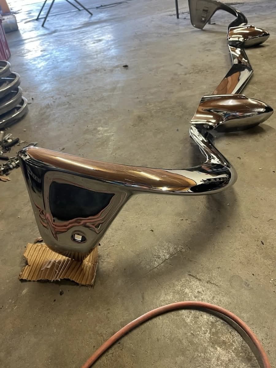 1956 Chevy Front Bumper Assembly - Image 6